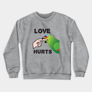Love Hurts - Red Lored Amazon Crewneck Sweatshirt